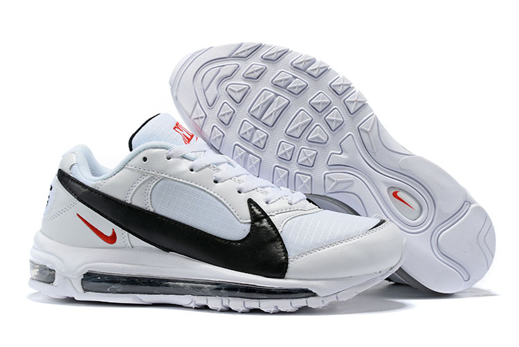 Nike Air Max 97 Big Air Swoosh White Black Red Shoes - Click Image to Close